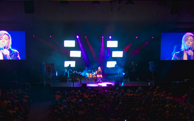 A DiGiCo SD7 Steering Amway's Beautycycle Launch