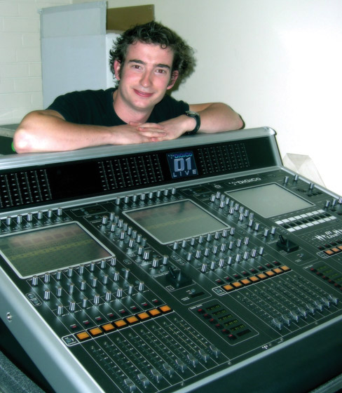 Tom Allen with his DiGiCo D1