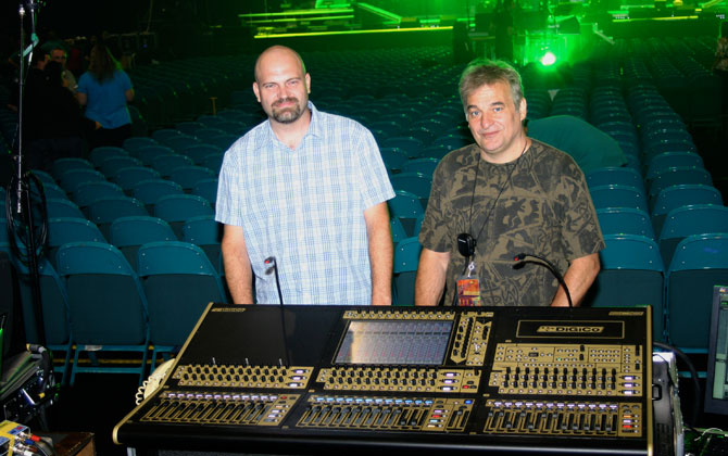Toby Francis (FOH) and Jake Mann (Monitors) for ZZTop